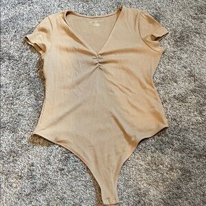 American eagle size XL Tan Ribbed Bodysuit